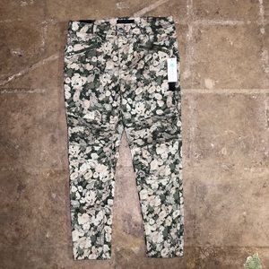 Floral Moto skinny pants